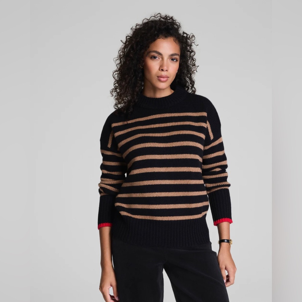 NWT SPANX® La Ligne Marin Sweater | Black Camel | 2x